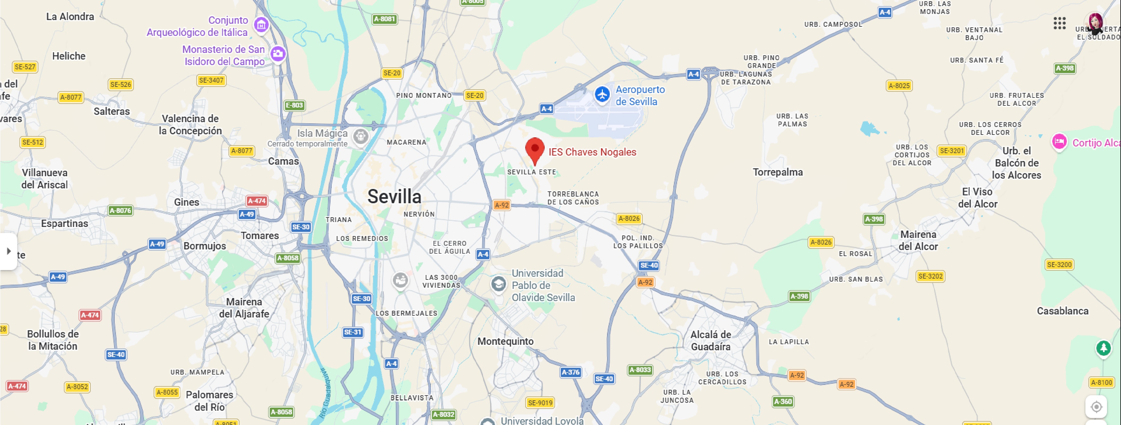 Mapa IES Chaves Nogales